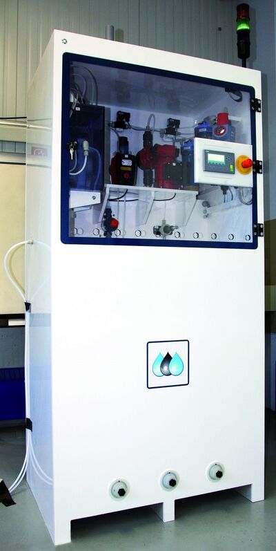 Die vollautomatische Desinfektionsanlage "Blue Clean 75" der Kunststofftechnik Weißbach GmbH (KTW) aus Gornau. (Foto: KTW)